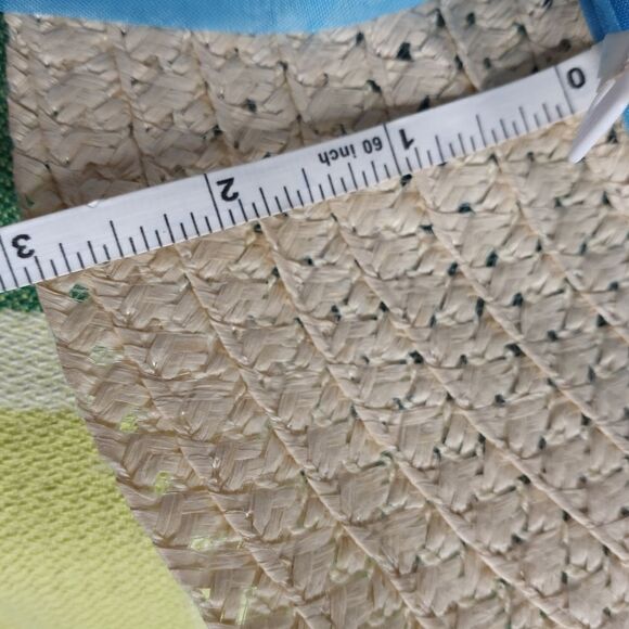 Floppy Wide Brim Summer Sun Beach Hat Natural Color Blue Ribbon Paper - Picture 9 of 11